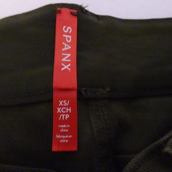 Spanx Cargo Pants Women's Size XS Green Pull On High Waist Ankle Twill - Picture 6 of 8